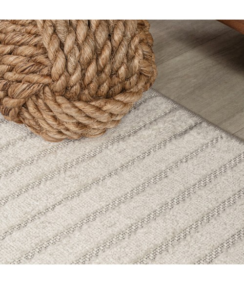 Skagen Minimalist Curve Geometric Ivory/Cream 2 ft. x 8 ft. Runner Rug