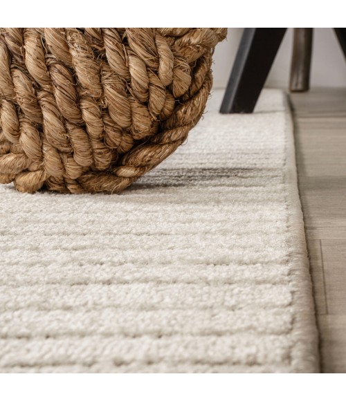 Skagen Minimalist Curve Geometric Ivory/Cream 2 ft. x 8 ft. Runner Rug