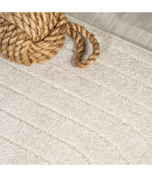Odense Minimalist Angle Geometric Ivory/Cream 5 ft. x 8 ft. Area Rug