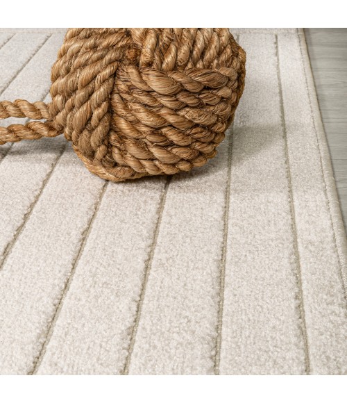 Odense Minimalist Angle Geometric Ivory/Cream 5 ft. x 8 ft. Area Rug
