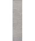 Odense Minimalist Angle Geometric Gray/Ivory 2 ft. x 8 ft. Runner Rug