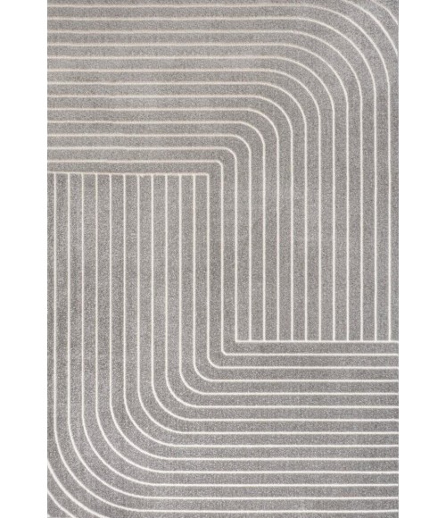 Odense Minimalist Angle Geometric Gray/Ivory 4 ft. x 6 ft. Area Rug