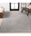 Odense Minimalist Angle Geometric Gray/Ivory 4 ft. x 6 ft. Area Rug
