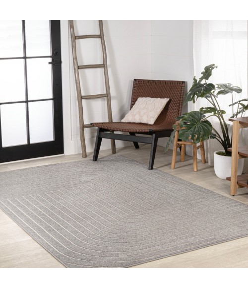 Odense Minimalist Angle Geometric Gray/Ivory 4 ft. x 6 ft. Area Rug