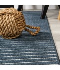 SCANDINAVIAN Area Rug Aarhus Minimalist Scandi Striped Navy/ivory 4 ft. x 6 ft. Area Rug