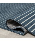 SCANDINAVIAN Area Rug Aarhus Minimalist Scandi Striped Navy/ivory 2 ft. x 8 ft. Runner Rug