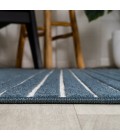 SCANDINAVIAN Area Rug Aarhus Minimalist Scandi Striped Navy/ivory 2 ft. x 8 ft. Runner Rug