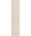 SCANDINAVIAN Area Rug Aarhus Minimalist Scandi Striped Ivory/Cream 2 ft. x 8 ft. Runner Rug