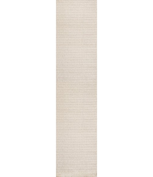 SCANDINAVIAN Area Rug Aarhus Minimalist Scandi Striped Ivory/Cream 2 ft. x 8 ft. Runner Rug
