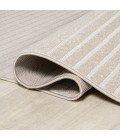 SCANDINAVIAN Area Rug Aarhus Minimalist Scandi Striped Ivory/Cream 2 ft. x 8 ft. Runner Rug