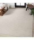 SCANDINAVIAN Area Rug Aarhus Minimalist Scandi Striped Ivory/Cream 8 ft. x 10 ft. Area Rug