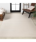 SCANDINAVIAN Area Rug Aarhus Minimalist Scandi Striped Ivory/Cream 8 ft. x 10 ft. Area Rug