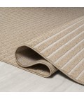 Aarhus Minimalist Scandi Striped Beige/Cream 2 ft. x 8 ft. Runner Rug