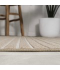 Aarhus Minimalist Scandi Striped Beige/Cream 2 ft. x 8 ft. Runner Rug