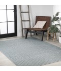Aarhus Minimalist Scandi Striped Blue/Ivory 8 ft. x 10 ft. Area Rug