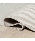 SCANDINAVIAN Area Rug Maribo Abstract Groovy Striped Cream/Ivory 3 ft. x 5 ft. Area Rug