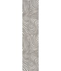 SCANDINAVIAN Area Rug Maribo Abstract Groovy Striped Gray/Ivory 2 ft. x 8 ft. Runner Rug