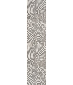 Jonathany Scandinavian SCN103B Gray/Ivory Area Rug 2 ft. X 8 ft. Runner