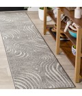 SCANDINAVIAN Area Rug Maribo Abstract Groovy Striped Gray/Ivory 2 ft. x 8 ft. Runner Rug