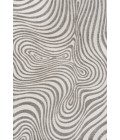 SCANDINAVIAN Area Rug Maribo Abstract Groovy Striped Gray/Ivory 5 ft. x 8 ft. Area Rug