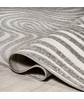 SCANDINAVIAN Area Rug Maribo Abstract Groovy Striped Gray/Ivory 5 ft. x 8 ft. Area Rug