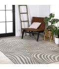 SCANDINAVIAN Area Rug Maribo Abstract Groovy Striped Gray/Ivory 5 ft. x 8 ft. Area Rug