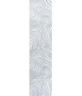 SCANDINAVIAN Area Rug Maribo Abstract Groovy Striped Light Blue/Ivory 2 ft. x 8 ft. Runner Rug