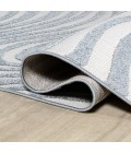 SCANDINAVIAN Area Rug Maribo Abstract Groovy Striped Light Blue/Ivory 2 ft. x 8 ft. Runner Rug