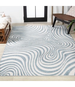 Jonathany Scandinavian SCN103C Light Blue/Ivory Area Rug 5 ft. 3 in. X 7 ft. 7 in. Rectangle