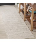 Nordby Geometric Arch Scandi Striped Ivory/Cream 2 ft. x 8 ft. Runner Rug