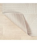 SCANDINAVIAN Area Rug Nordby Geometric Arch Scandi Striped Ivory/Cream 3 ft. x 5 ft. Area Rug
