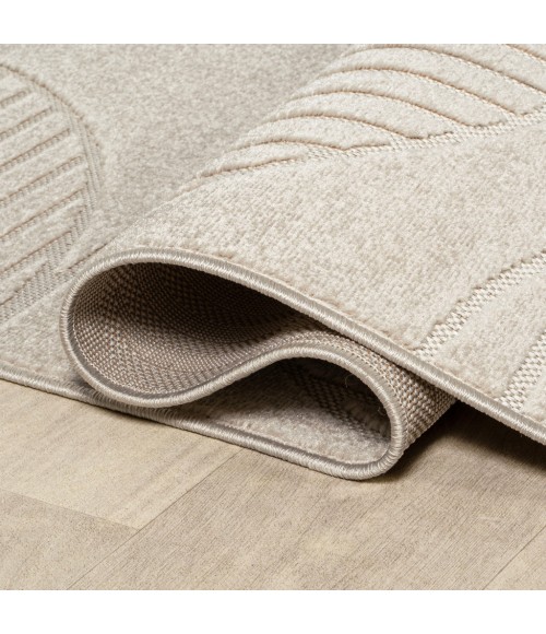 Nordby Geometric Arch Scandi Striped Ivory/Cream 2 ft. x 8 ft. Runner Rug