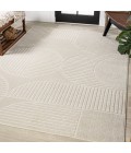 SCANDINAVIAN Area Rug Nordby Geometric Arch Scandi Striped Ivory/Cream 3 ft. x 5 ft. Area Rug