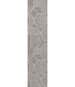 Jonathany Scandinavian SCN104C Gray/Cream Area Rug 2 ft. X 8 ft. Runner