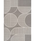 Nordby Geometric Arch Scandi Striped Gray/Cream 8 ft. x 10 ft. Area Rug