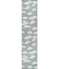 SCANDINAVIAN Area Rug Hedwig Youth Cloud Scandi Rug Blue/Ivory 2 ft. x 8 ft. Runner Rug