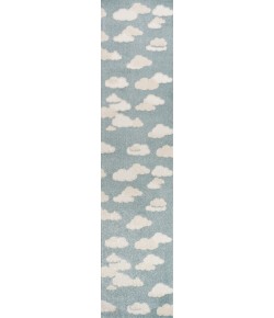 Jonathany Scandinavian SCN105A Blue/Ivory Area Rug 2 ft. X 8 ft. Runner