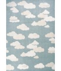SCANDINAVIAN Area Rug Hedwig Youth Cloud Scandi Rug Blue/Ivory 3 ft. x 5 ft. Area Rug