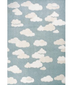 Jonathany Scandinavian SCN105A Blue/Ivory Area Rug 2 ft. 11 in. X 5 ft. Rectangle