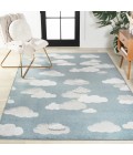SCANDINAVIAN Area Rug Hedwig Youth Cloud Scandi Rug Blue/Ivory 3 ft. x 5 ft. Area Rug