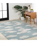 SCANDINAVIAN Area Rug Hedwig Youth Cloud Scandi Rug Blue/Ivory 3 ft. x 5 ft. Area Rug