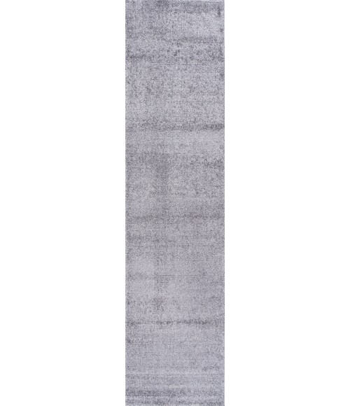 SUPERSOFT Area Rug Haze Solid Low-Pile Gray 2 ft. x 8 ft. Runner Rug