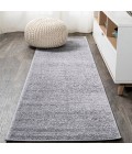 SUPERSOFT Area Rug Haze Solid Low-Pile Gray 2 ft. x 8 ft. Runner Rug