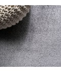 SUPERSOFT Area Rug Haze Solid Low-Pile Gray 3 ft. x 5 ft. Oval Area Rug