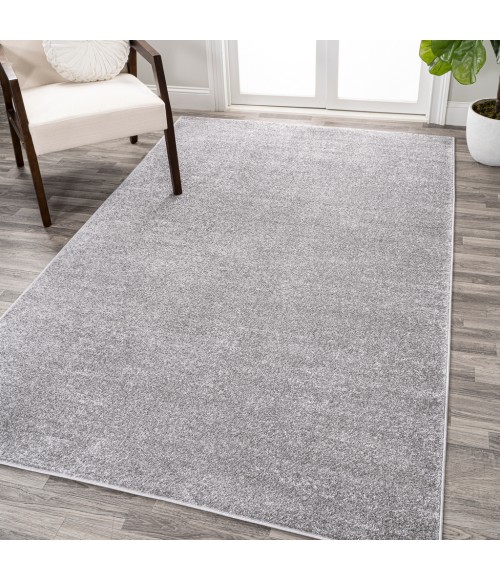 SUPERSOFT Area Rug Haze Solid Low-Pile Gray 12 ft. x 15 ft. Area Rug