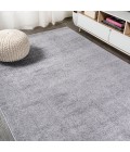 SUPERSOFT Area Rug Haze Solid Low-Pile Gray 12 ft. x 15 ft. Area Rug