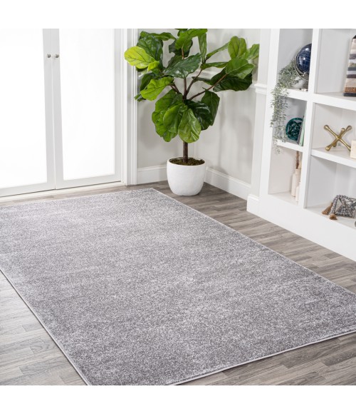 SUPERSOFT Area Rug Haze Solid Low-Pile Gray 12 ft. x 15 ft. Area Rug