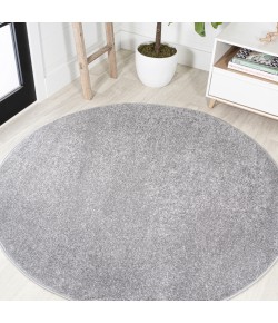 Jonathany Supersoft SEU100A Gray Area Rug 4 ft. X 4 ft. Round