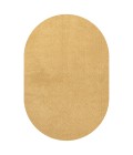 SUPERSOFT Area Rug Haze Solid Low-Pile Mustard 5 ft. x 8 ft. Oval Area Rug