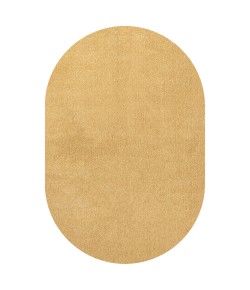 Jonathany Supersoft SEU100B Mustard Area Rug 6 ft. 2 in. X 9 ft. Oval